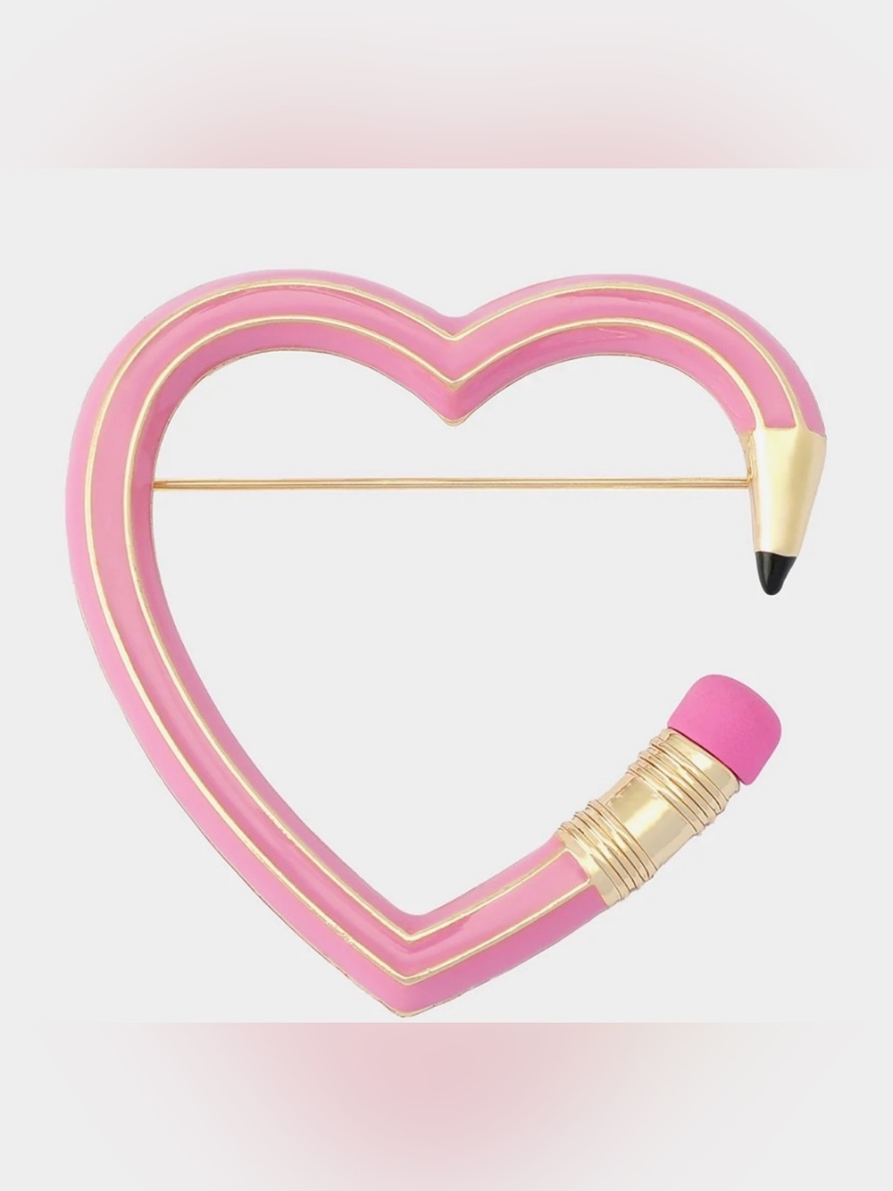 NWT Betsey Johnson pink pencil brooch